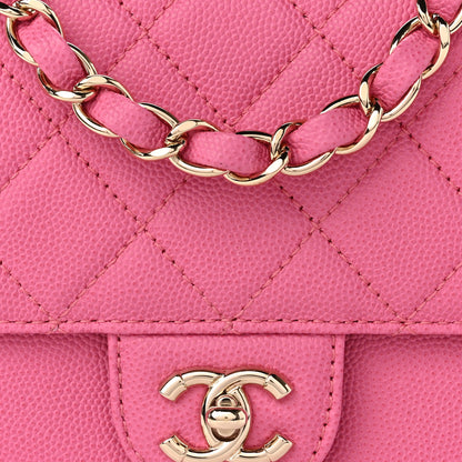 Chanel Caviar Quilted CC Day Camera Case Pink 9 of 11