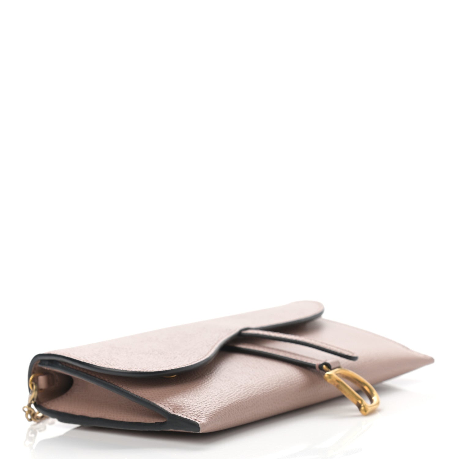 Christian Dior Grained Calfskin Saddle Chain Wallet Pouch Fard 4 of 11