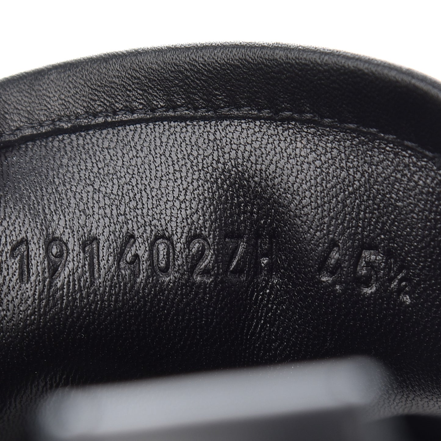 Calfskin Perforated Mens Starter Sneakers 45.5 Black