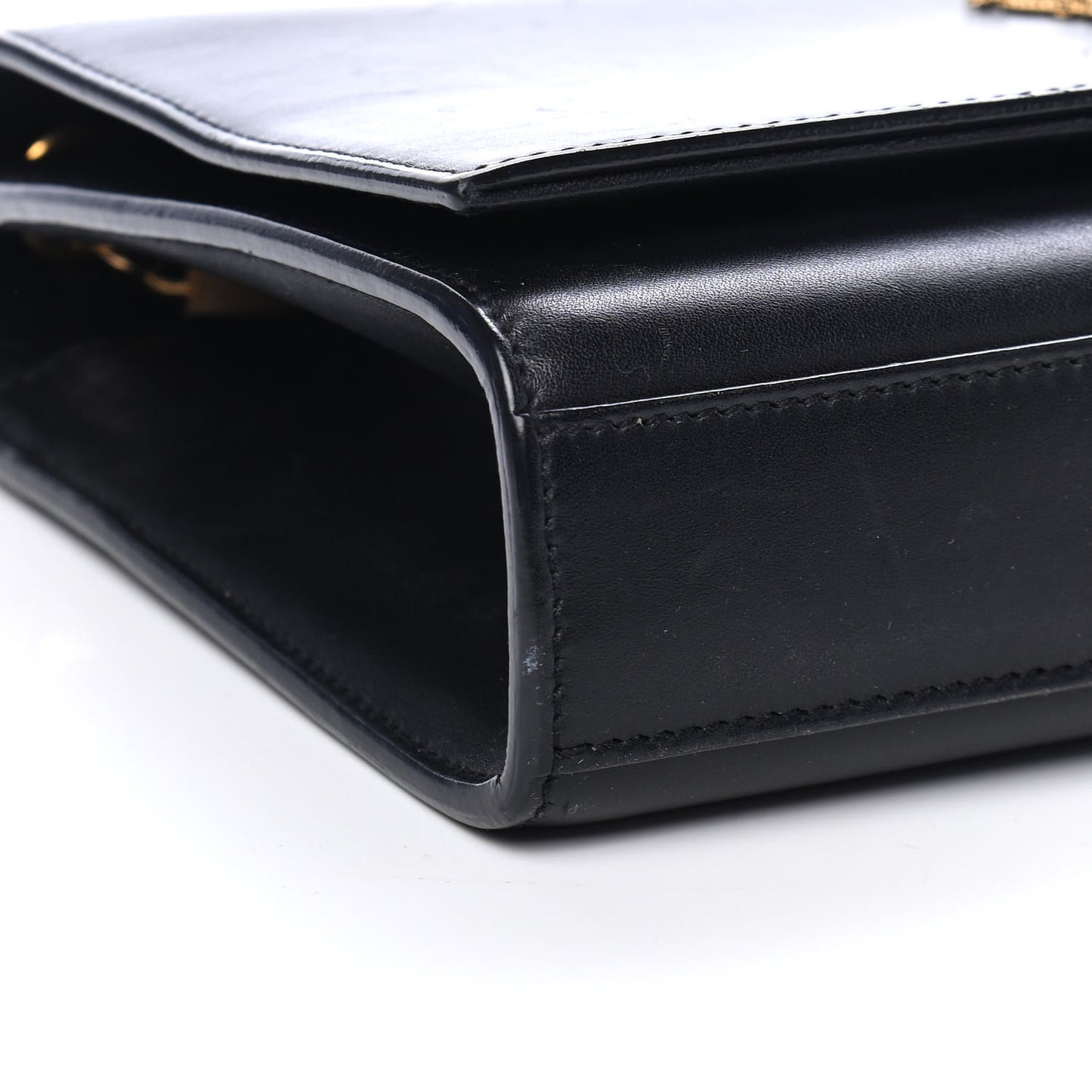 Smooth Calfskin Medium Classic Monogram Kate Tassel Satchel Black