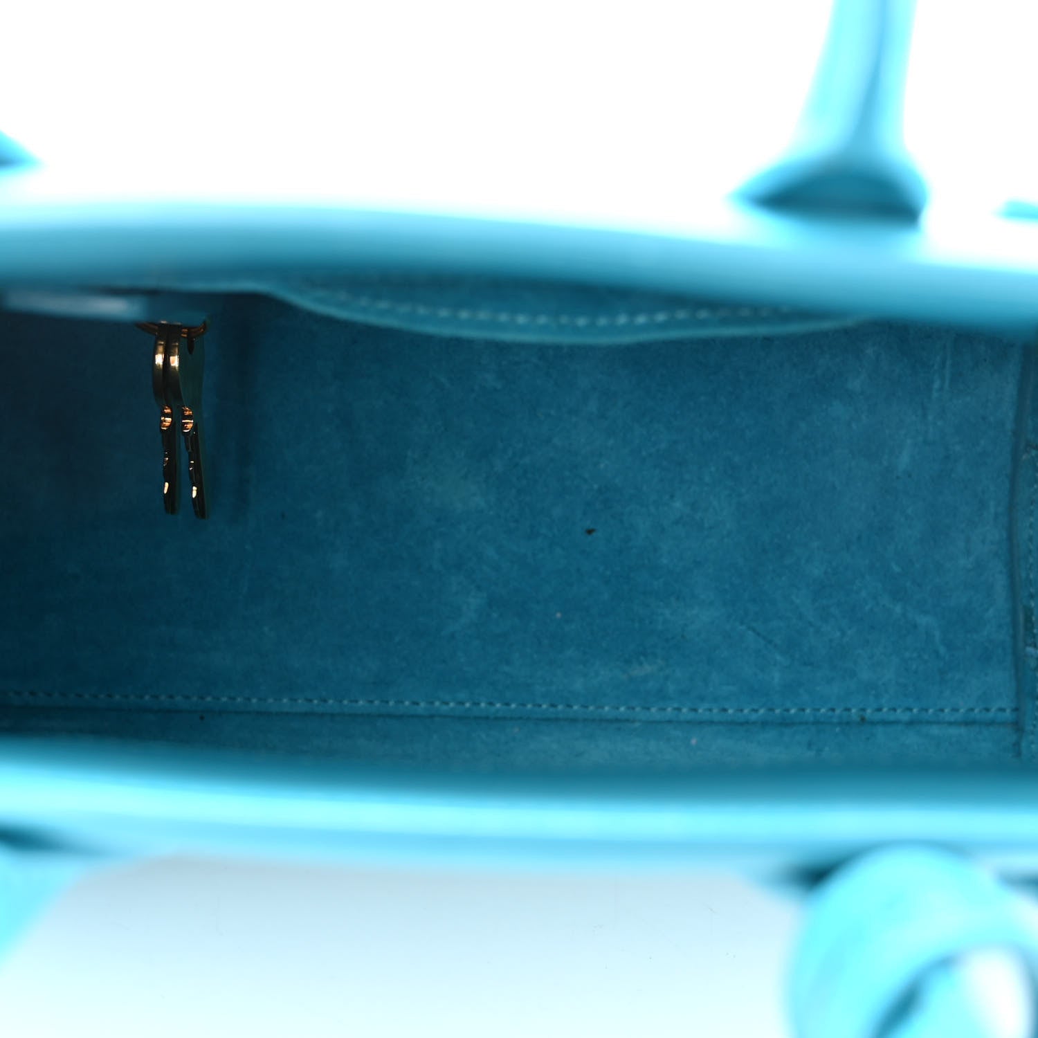 Saint Laurent Calfskin Nano Sac De Jour Turquoise 5 of 14