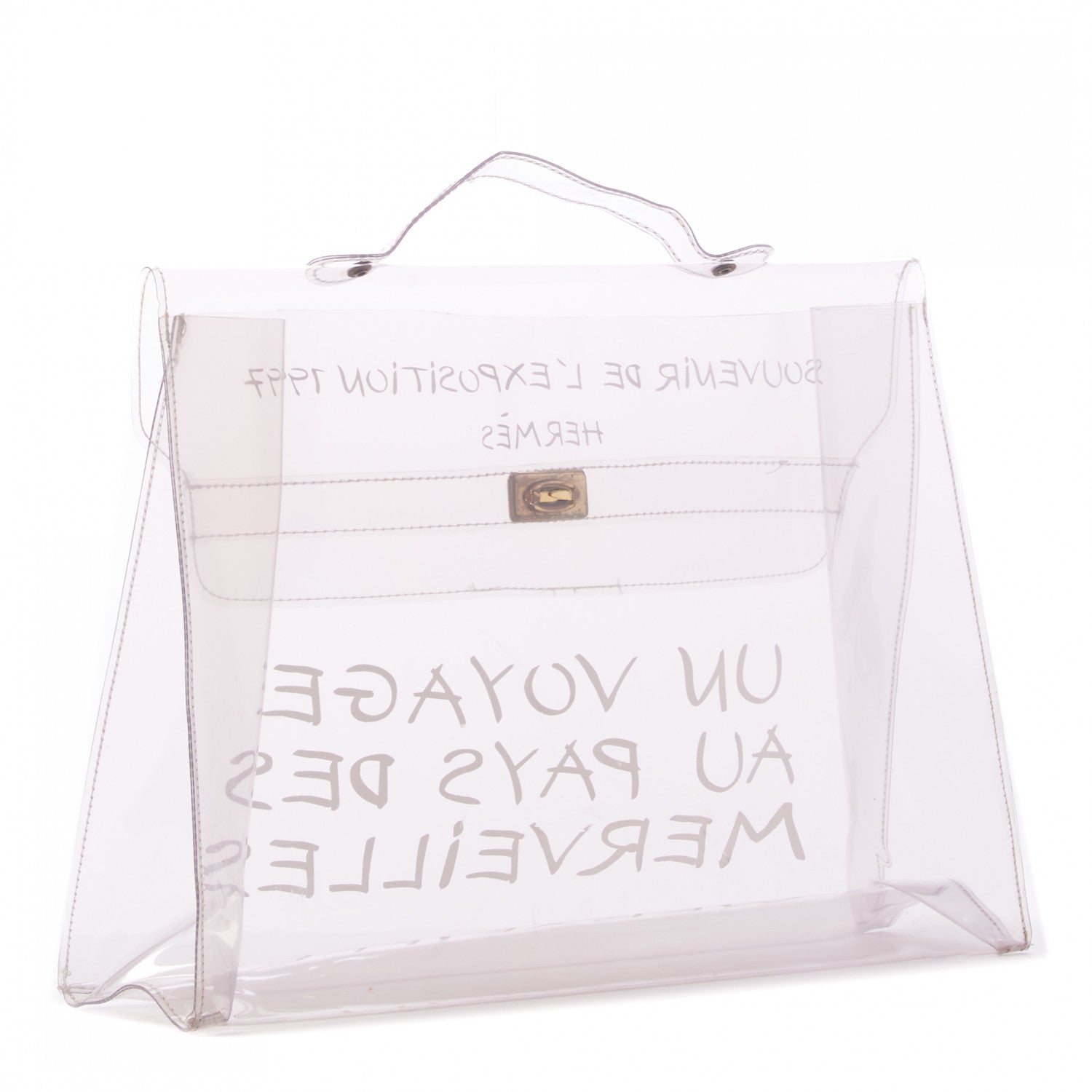 Hermes Vinyl Souvenir De L'Exposition Kelly Transparent 2 of 9
