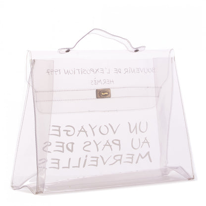 Hermes Vinyl Souvenir De L'Exposition Kelly Transparent 2 of 9
