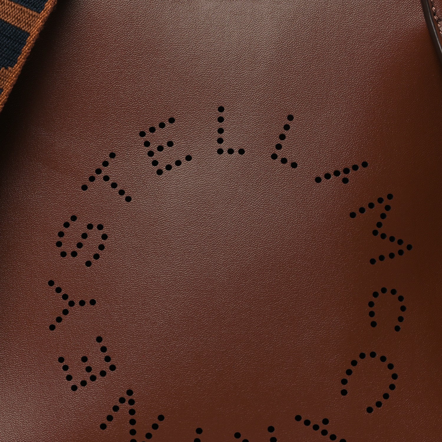 Stella McCartney Eco Alter Nappa Perforated Logo Mini Crossbody Cinnamon 8 of 10