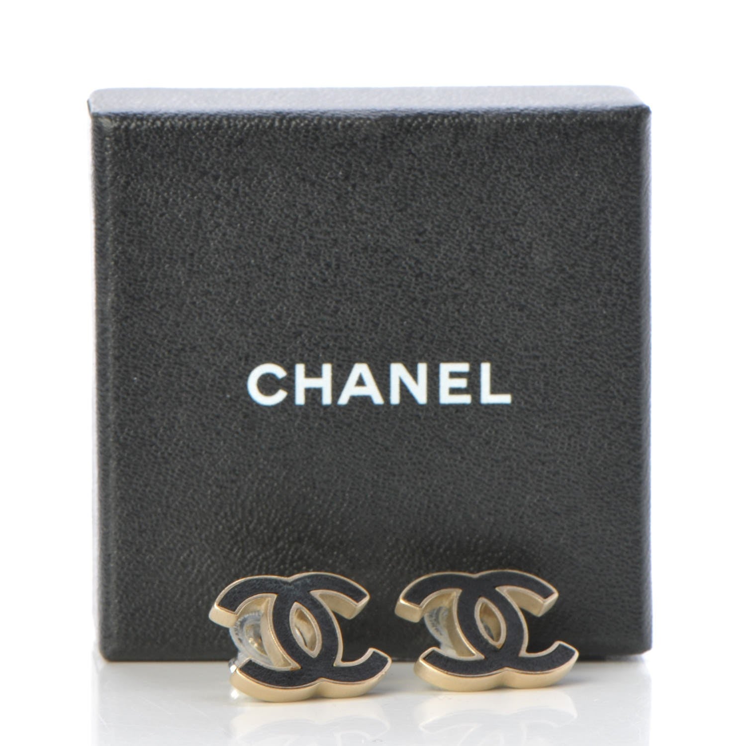Chanel Lambskin CC Earrings Black 8 of 8