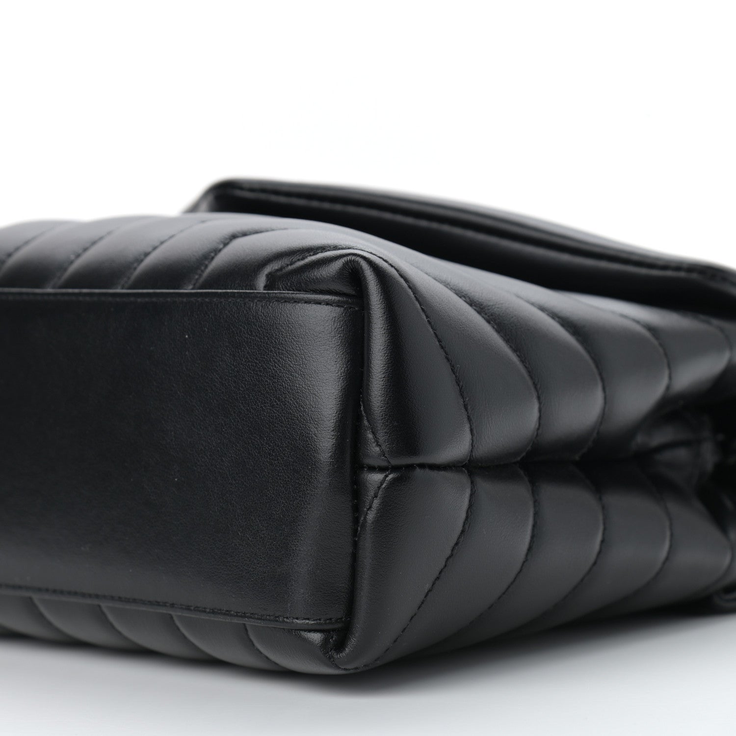 Saint Laurent Calfskin Y Quilted Monogram Small Loulou Chain Satchel Black 10 of 11