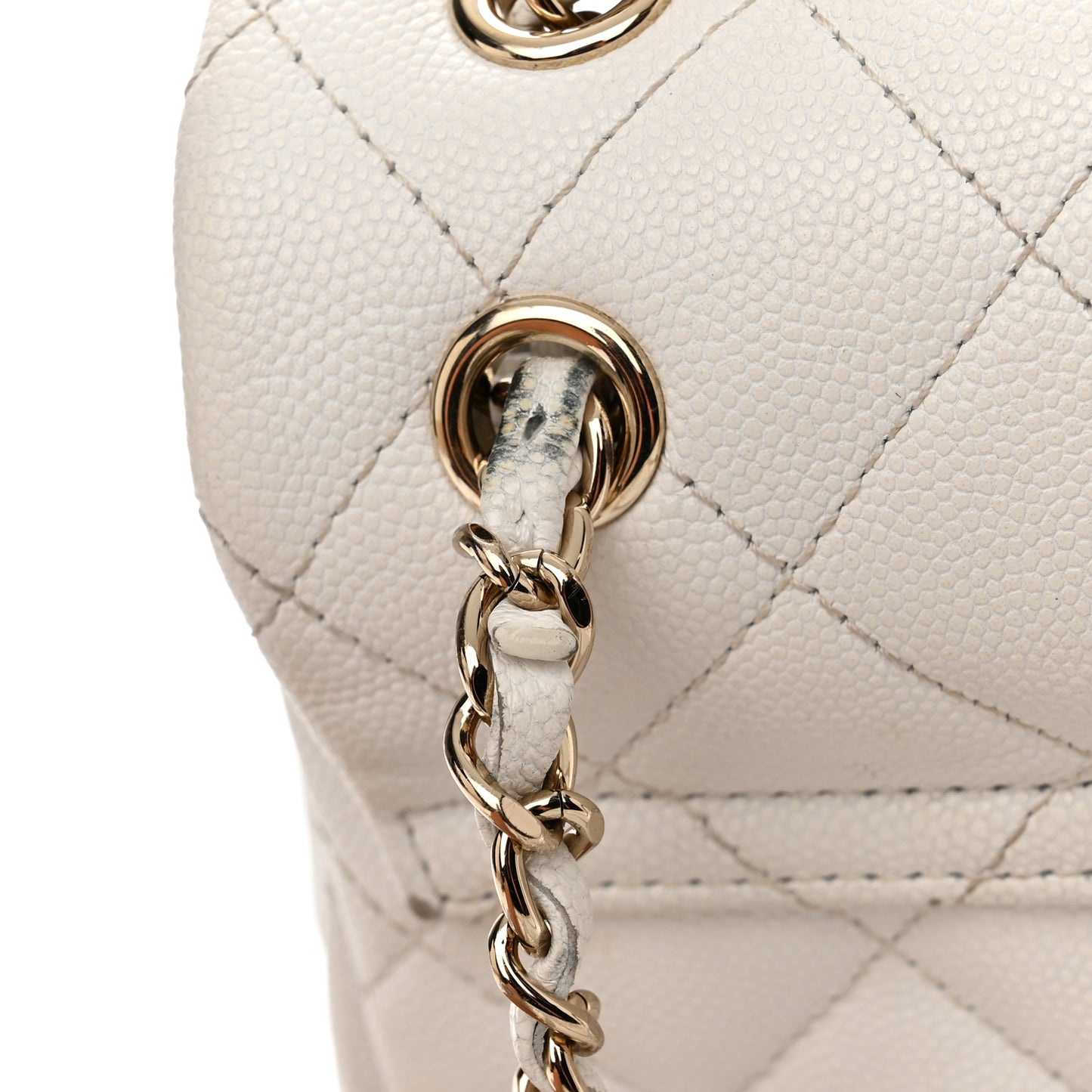 Caviar Quilted Mini Urban Spirit Backpack White