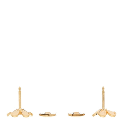 Van Cleef & Arpels 18K Yellow Gold Diamond Mini Frivole Earrings 3 of 5