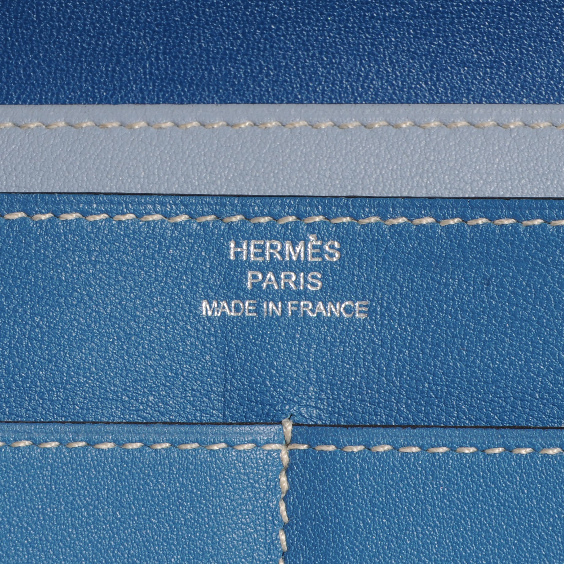 Hermes Swift Dogon Combined Wallet Bleu De Galice and Bleu Lin 8 of 9