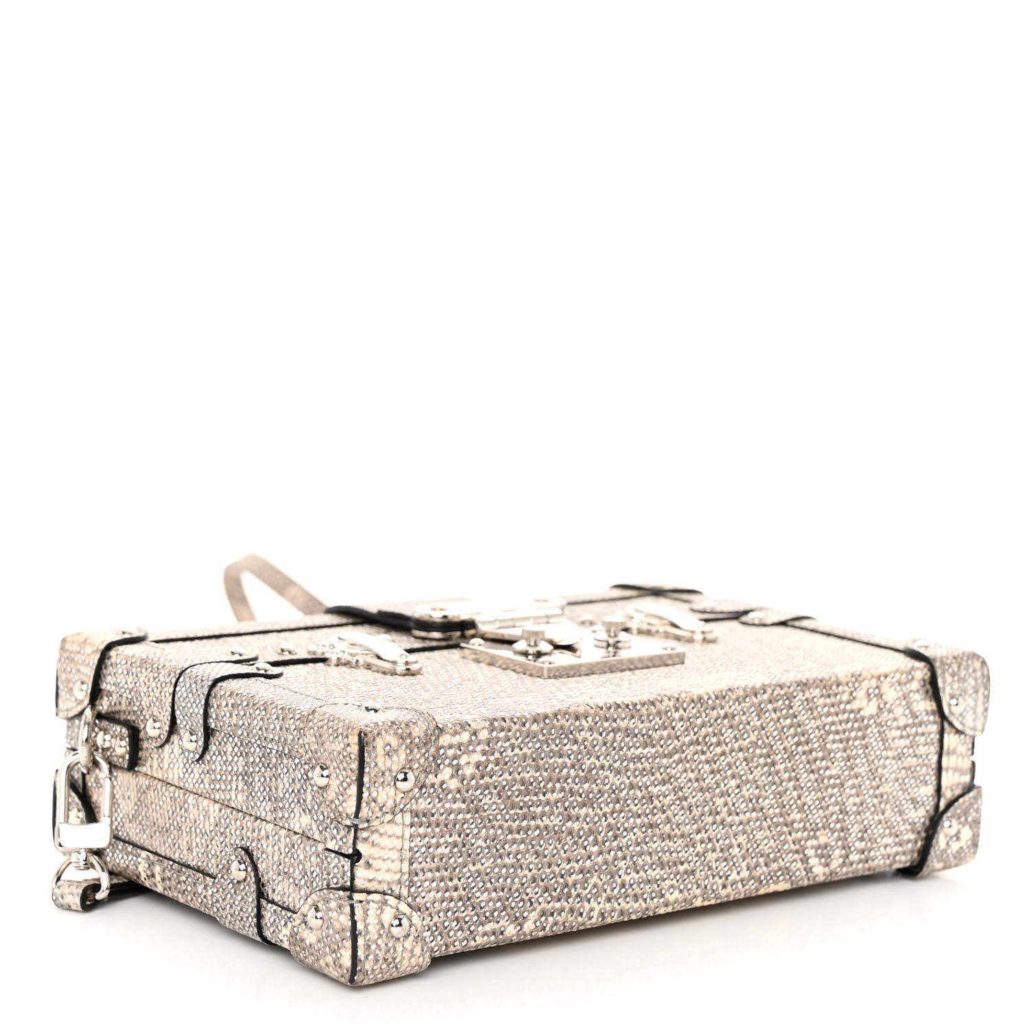 Louis Vuitton Lizard Petite Malle Silver 4 of 11