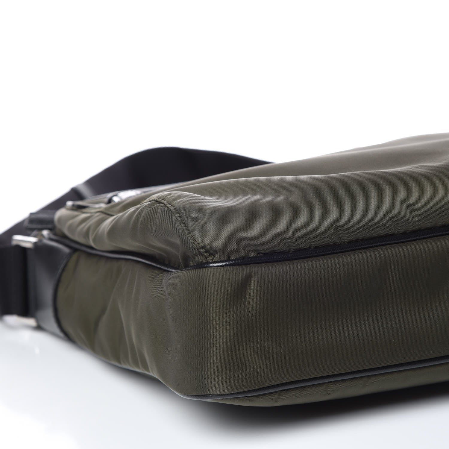 Prada Tessuto Nylon Flat Messenger Bag Militare 9 of 10