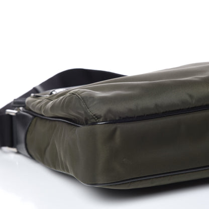 Prada Tessuto Nylon Flat Messenger Bag Militare 9 of 10