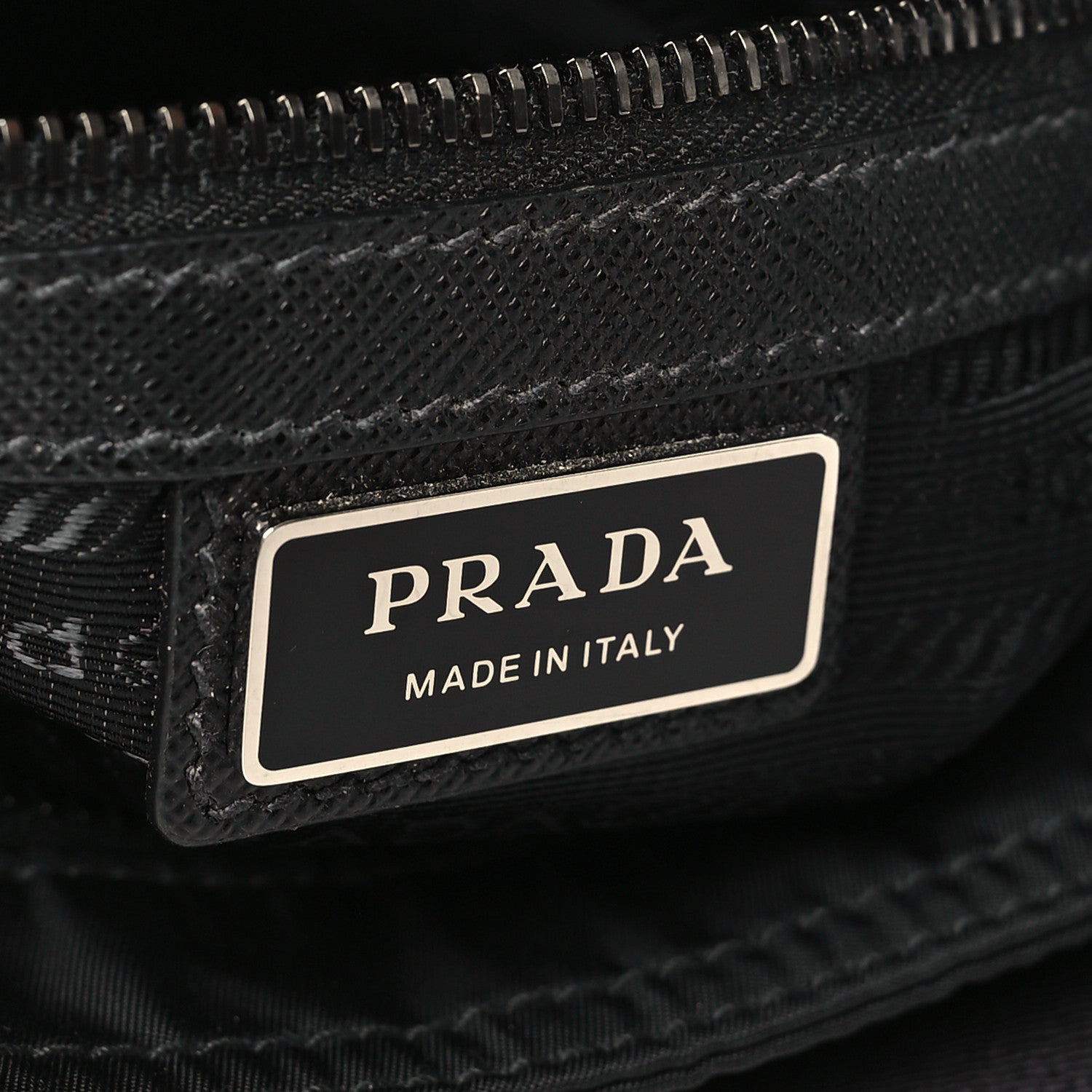 Prada Re-Nylon Saffiano Pocket Flat Messenger Bag Black 6 of 9