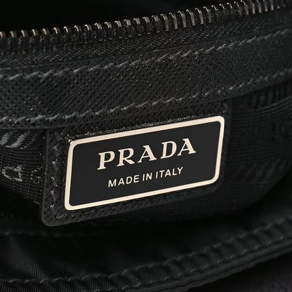 Prada Re-Nylon Saffiano Pocket Flat Messenger Bag Black 6 of 9