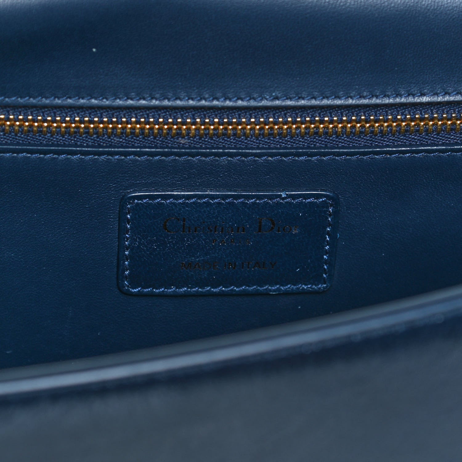 Christian Dior Shiny Crinkled Lambskin 30 Montaigne Flap Bag Indigo 5 of 12