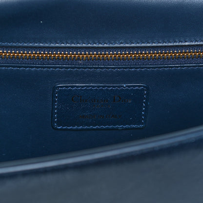 Christian Dior Shiny Crinkled Lambskin 30 Montaigne Flap Bag Indigo 5 of 12