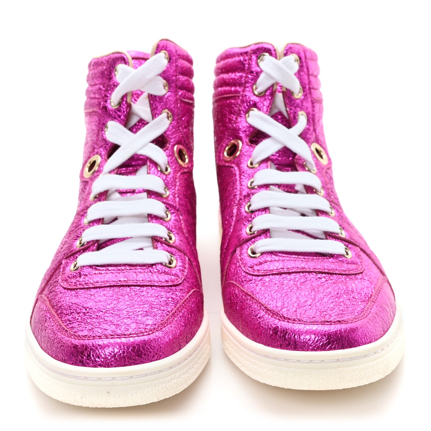 Gucci Galassia Womens High Top Sneakers 36.5 Fuxia 3 of 10