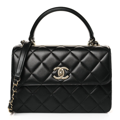 Chanel Lambskin Quilted Small Trendy CC Dual Handle Flap Bag Black 1 of 9