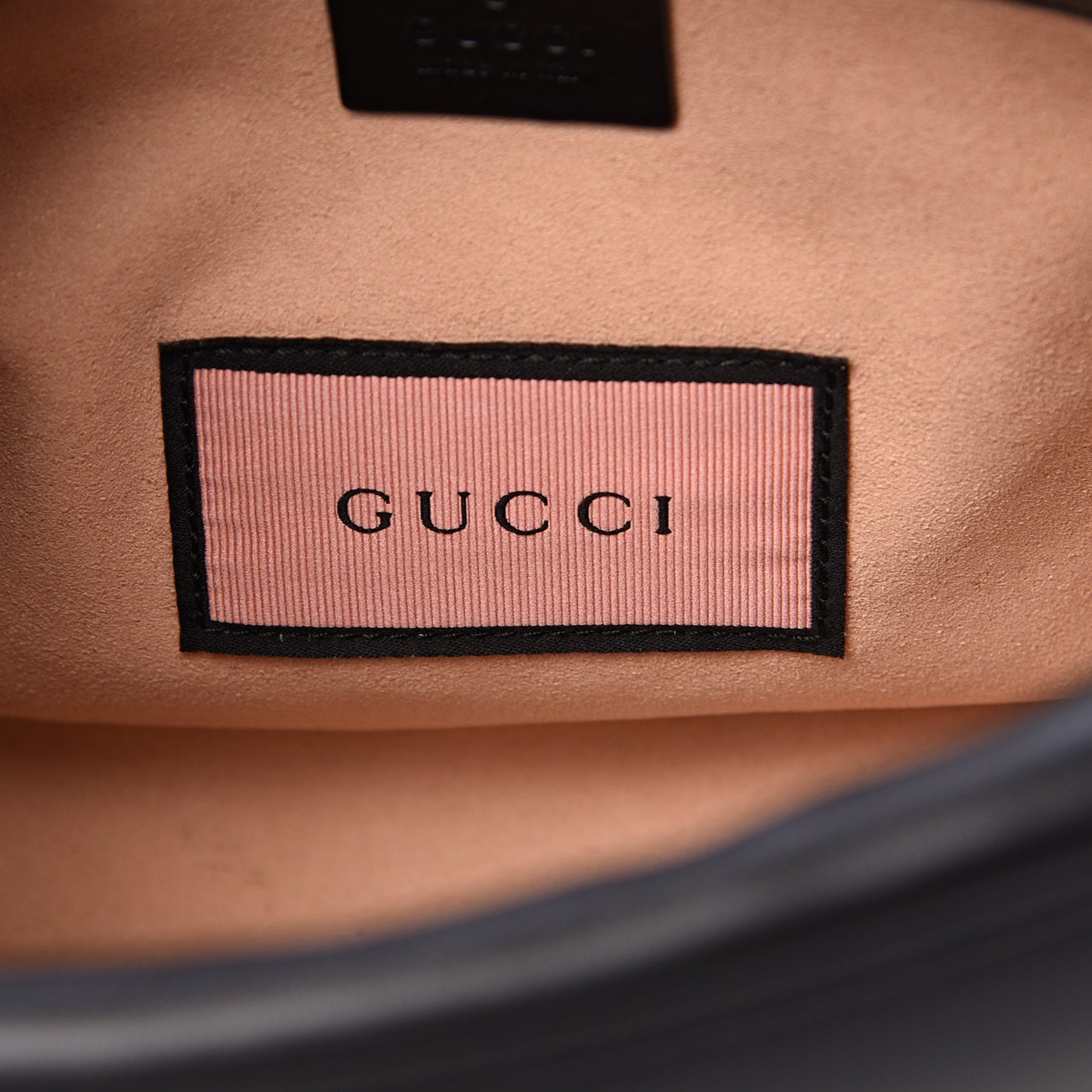 Calfskin Matelasse GucciGhost Medium GG Marmont Chain Shoulder Bag Black New Acquamarine