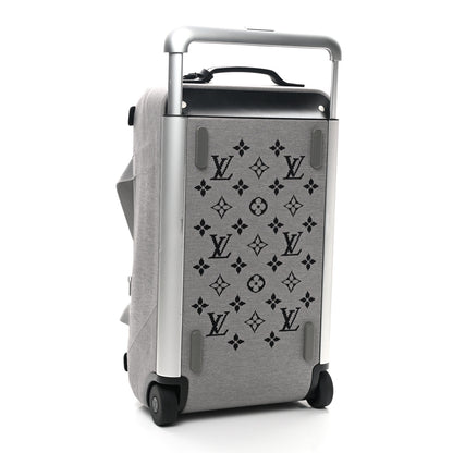 Louis Vuitton Knit Monogram Horizon Soft Duffle 55 Grey 3 of 10