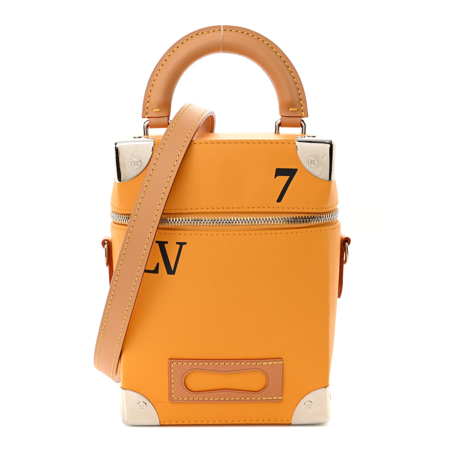 Louis Vuitton Calfskin N°7 Vertical Box Trunk Yellow 1 of 9