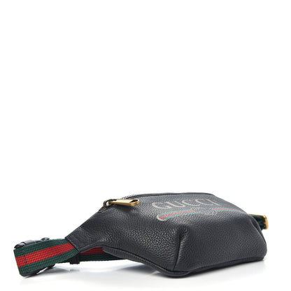 Gucci Grained Calfskin Small Logo Belt Bag Black 4 of 9