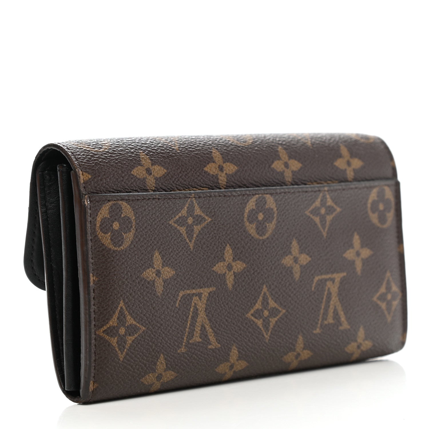 Louis Vuitton Monogram Flower Lock Long Wallet Black 3 of 9