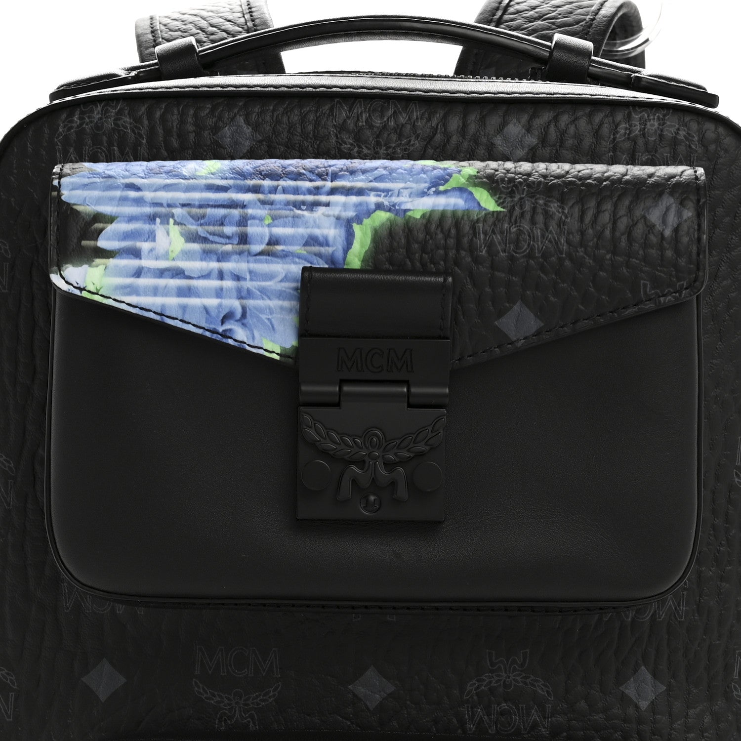 MCM Calfskin Ottomar Tech Flower Backpack Black 1767217 – FASHIONPHILE