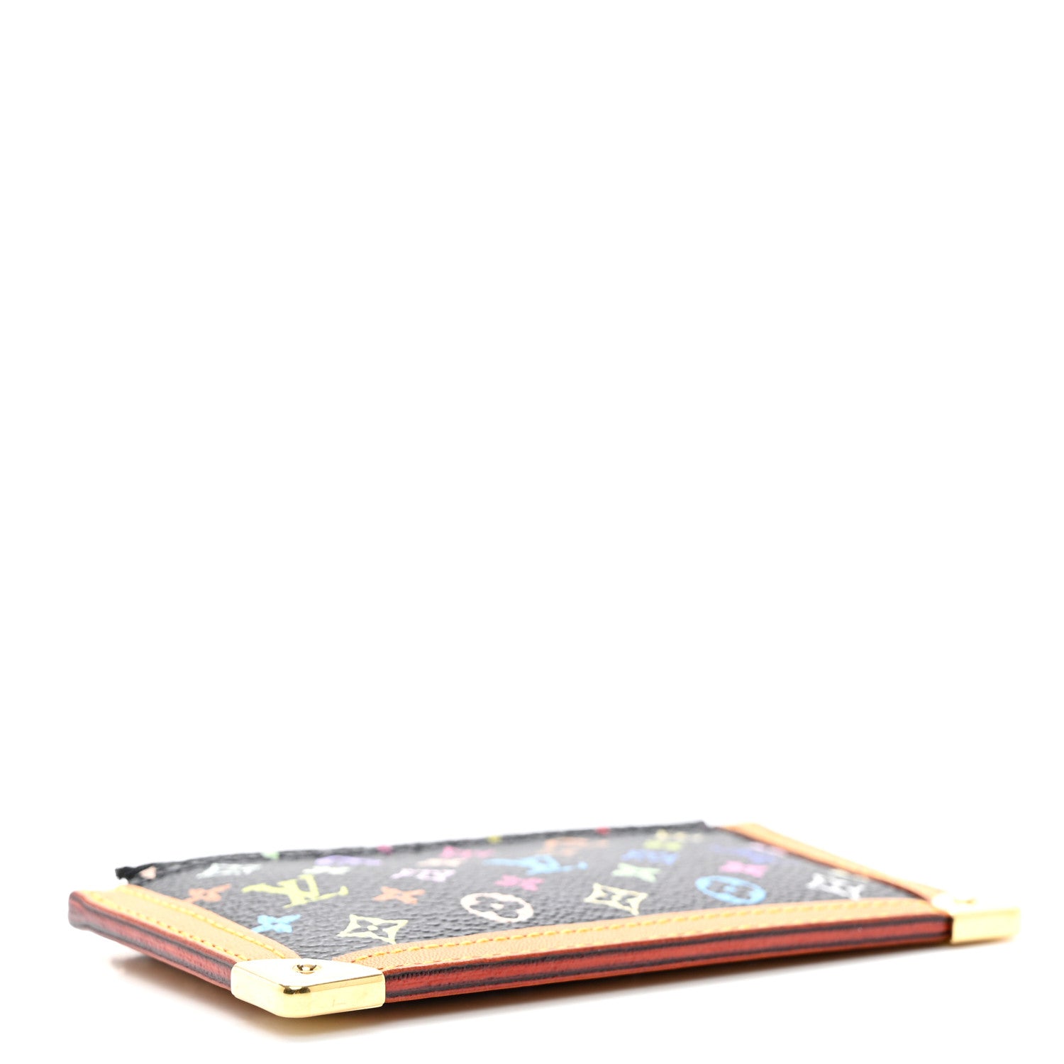 Louis Vuitton Monogram Multicolor Key Pouch Black 3 of 5