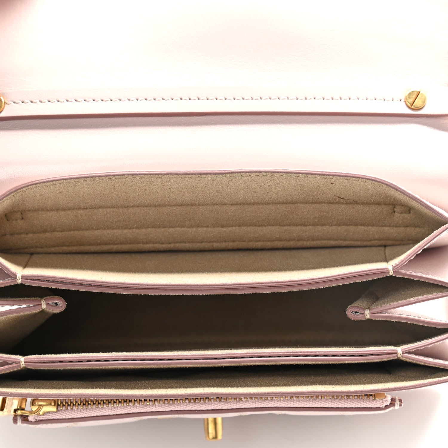 Givenchy Goatskin Quilted Small GV3 Shoulder Bag Pale Pink 5 of 10