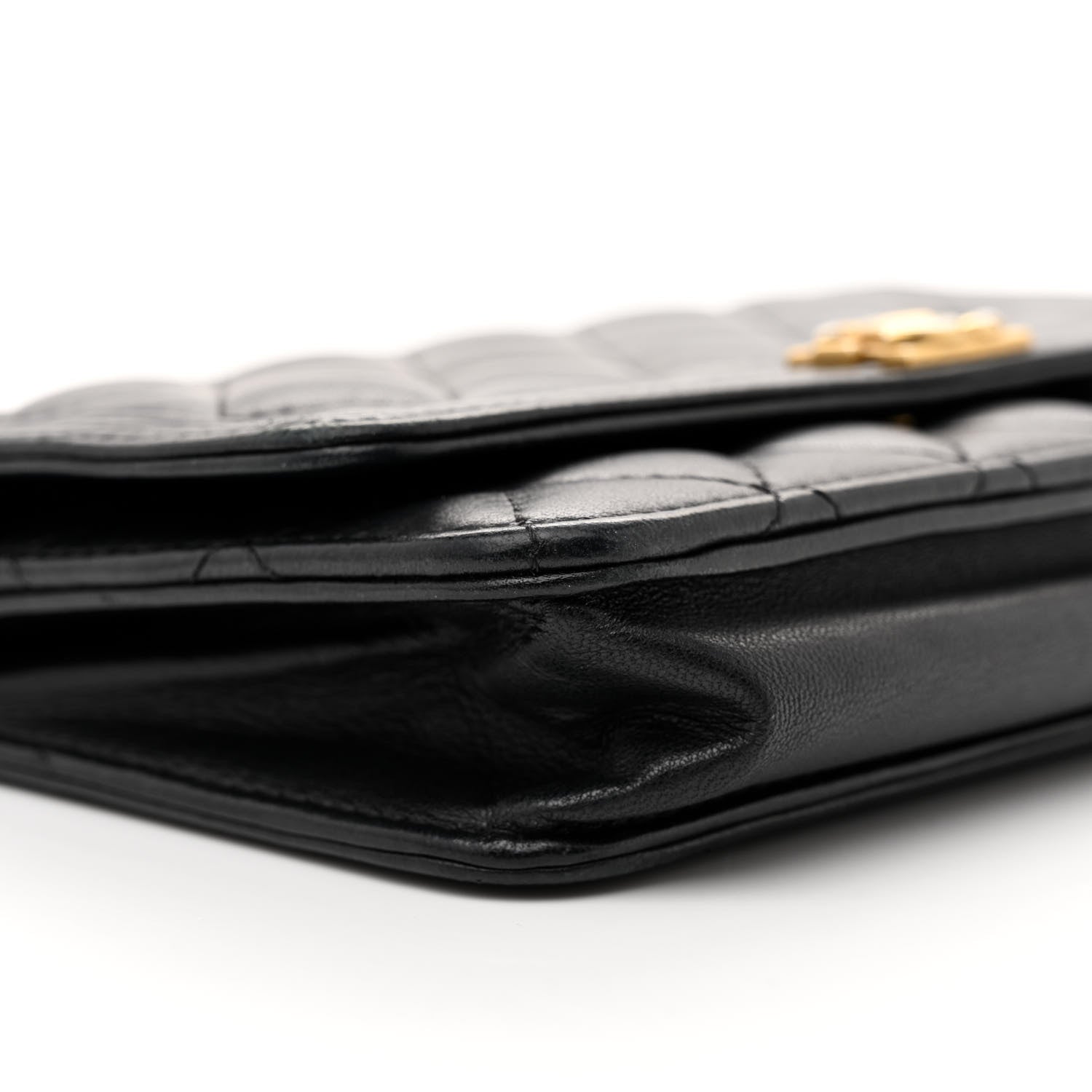 Chanel Lambskin Quilted Boy Wallet On Chain WOC Black 9 of 11