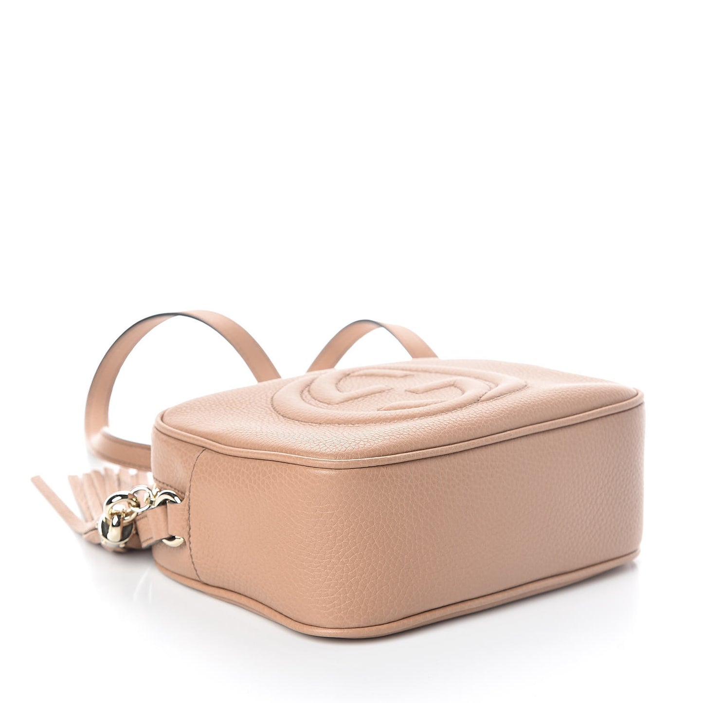 Pebbled Calfskin Small Soho Disco Bag Camelia