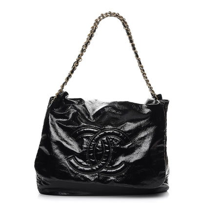 Chanel Vinyl XL Rock and Chain Flap Black 1 of 7
