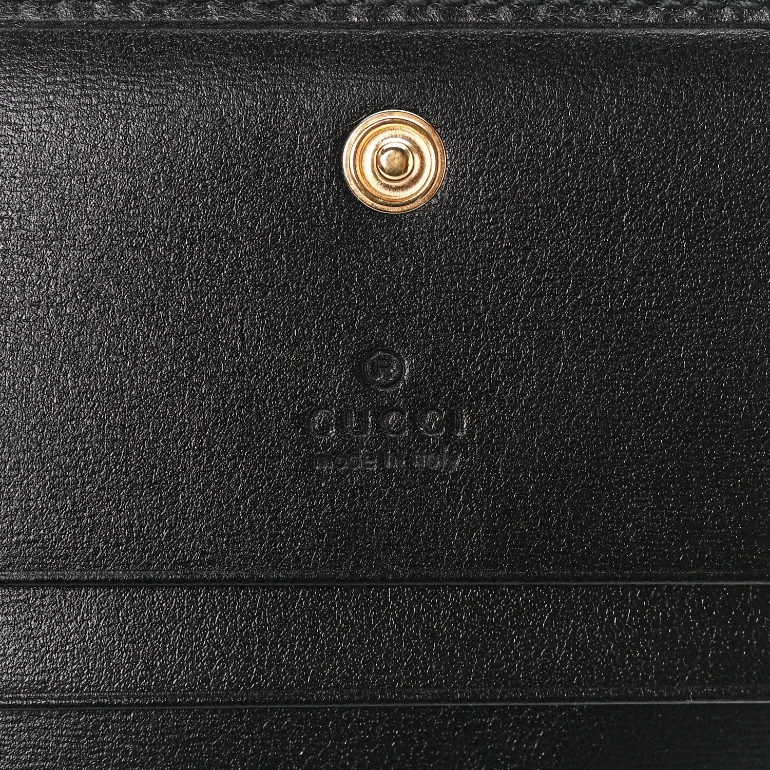 Gucci Boarded Plutone Calfskin Horsebit 1955 Card Case Wallet Black 7 of 12