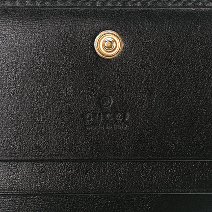 Gucci Boarded Plutone Calfskin Horsebit 1955 Card Case Wallet Black 7 of 12