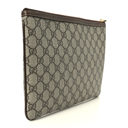 Gucci GG Supreme Monogram Large Ophidia Pouch Clutch Brown 3 of 8