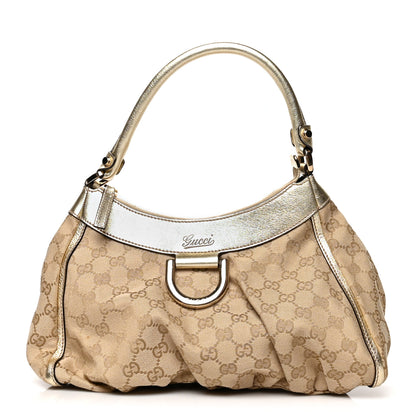 Gucci Monogram Medium D Gold Hobo Gold 1 of 15