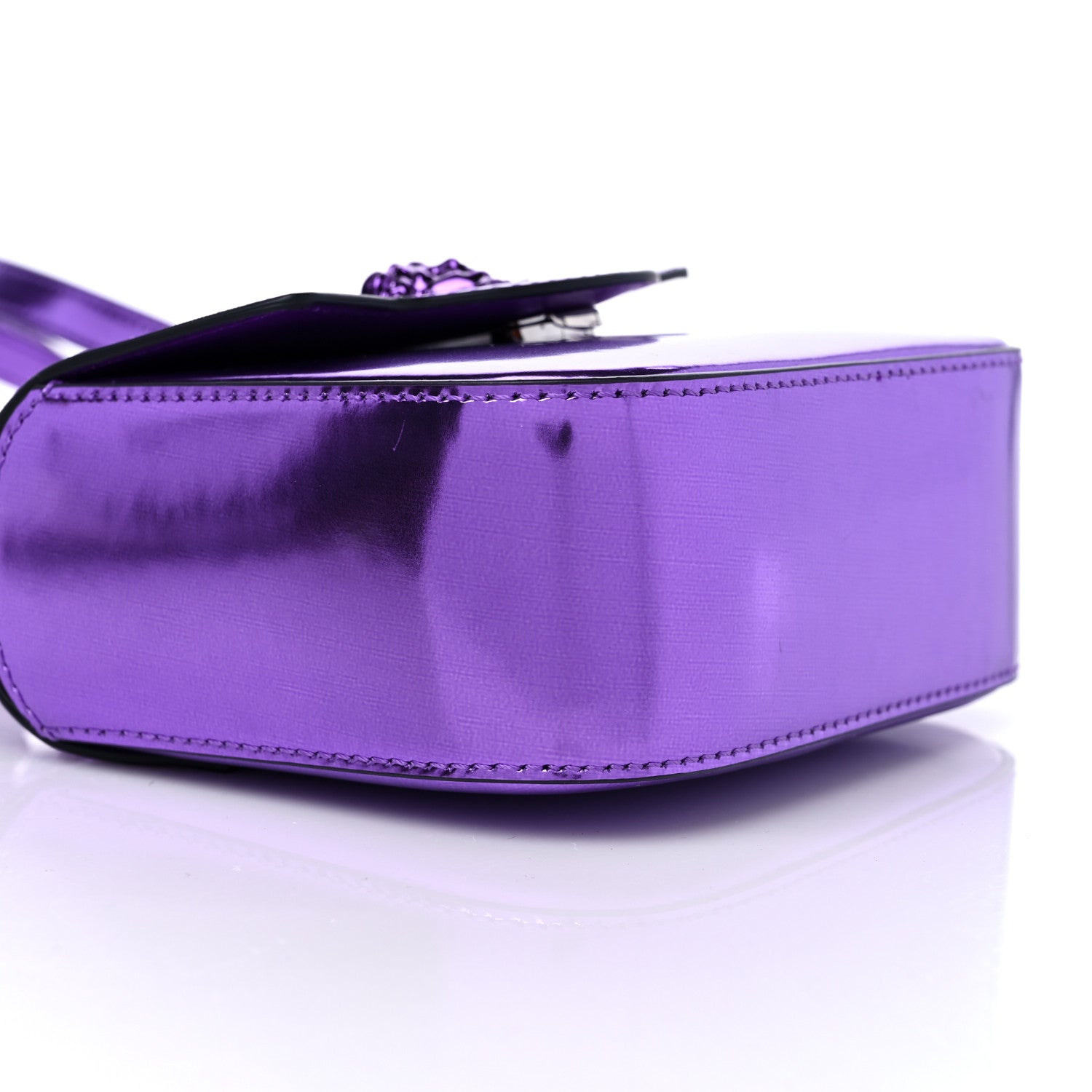 Versace Metallic Mini La Medusa Bag Dark Orchid 8 of 9