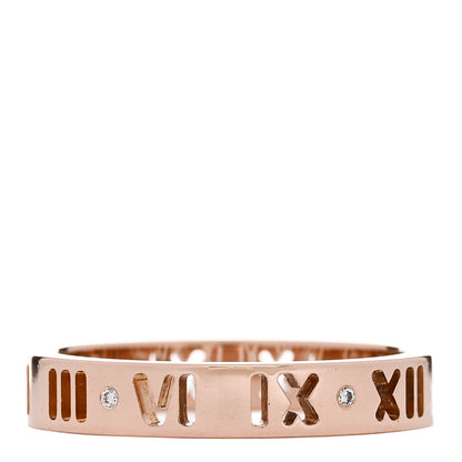 Tiffany 18K Rose Gold Diamond Atlas Pierced Ring 53 6.25 1 of 4
