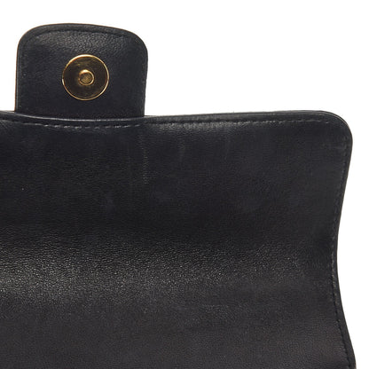 Chanel Lambskin Quilted Mini Chocolate Bar Camellia Flap Black 8 of 9