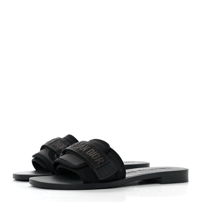 Christian Dior Technical Stretch Fabric Camouflage Dio(r)evolution Slide Sandals 35 Black Military 3 of 8