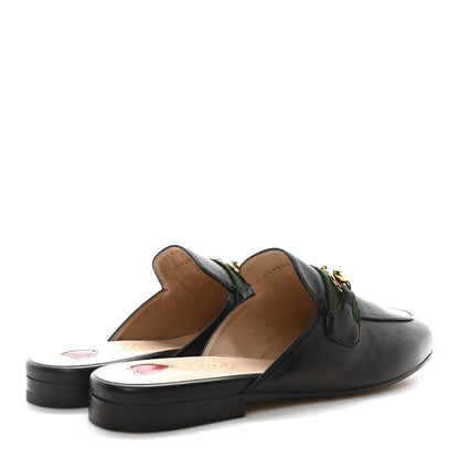 Gucci Malaga Kid Web Womens Princetown Slippers 37 Black 5 of 9