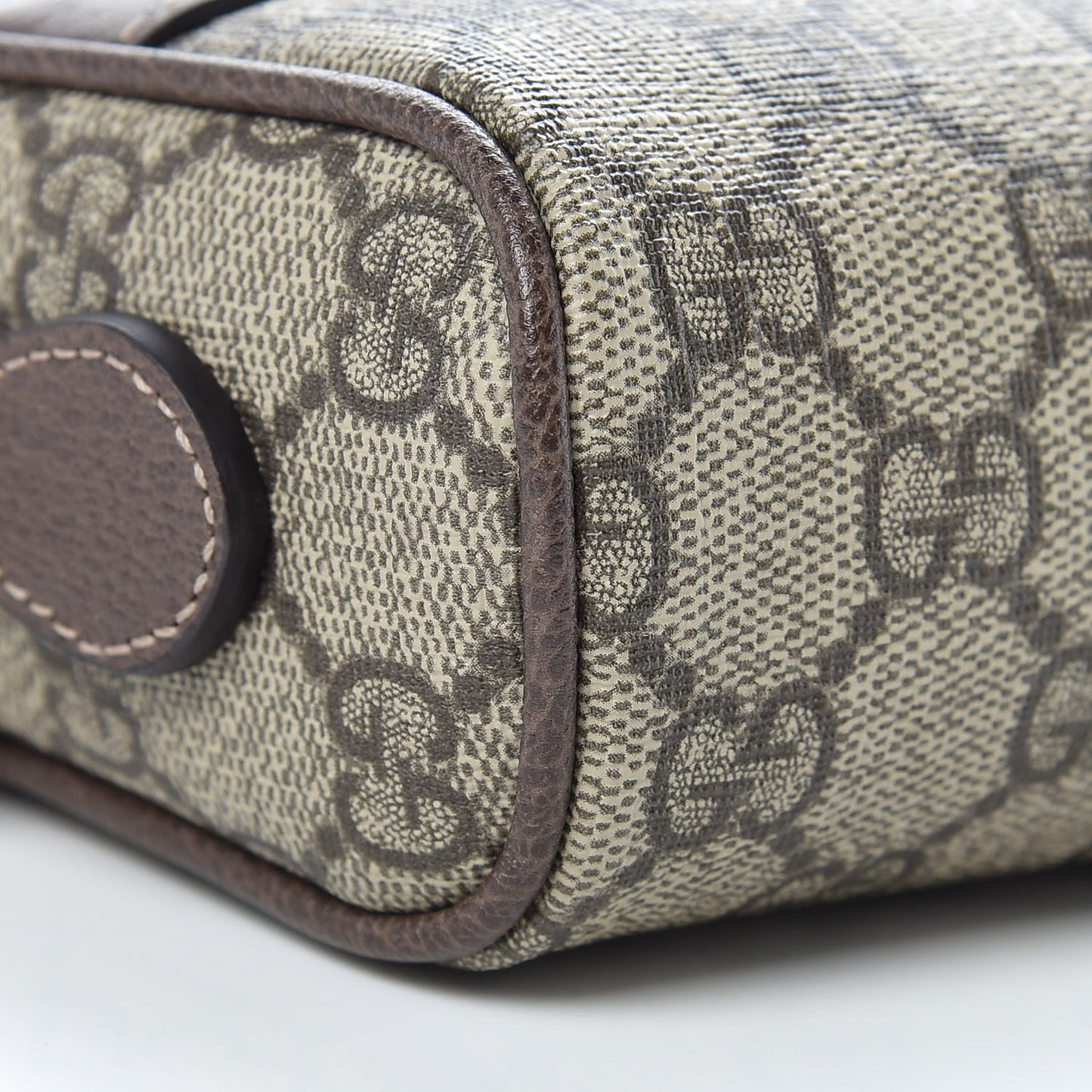 GG Supreme Monogram Web Mini Ophidia Shoulder Bag Brown