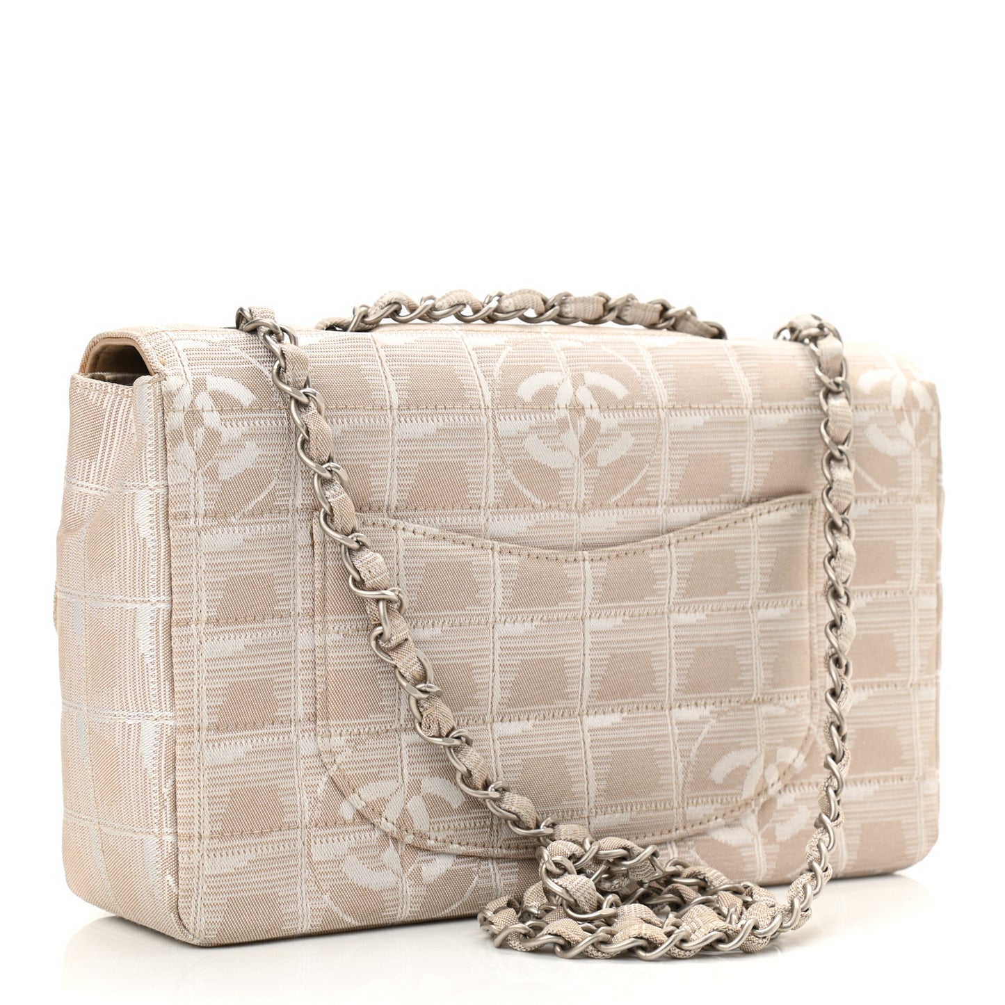 Nylon Medium Travel Flap Light Beige