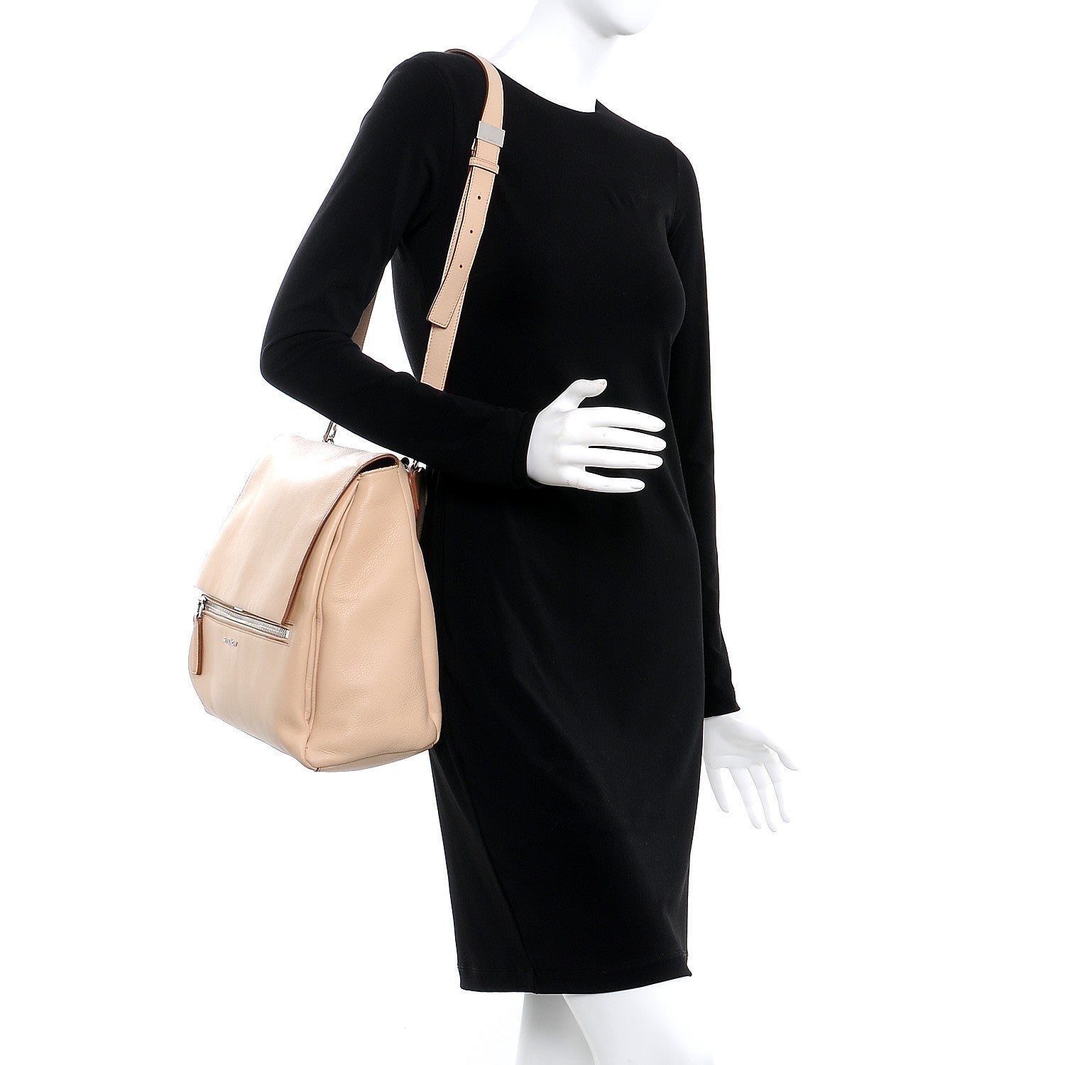 Givenchy Grained Calfskin Medium Pandora Pure Flap Bag Sand 2 of 11
