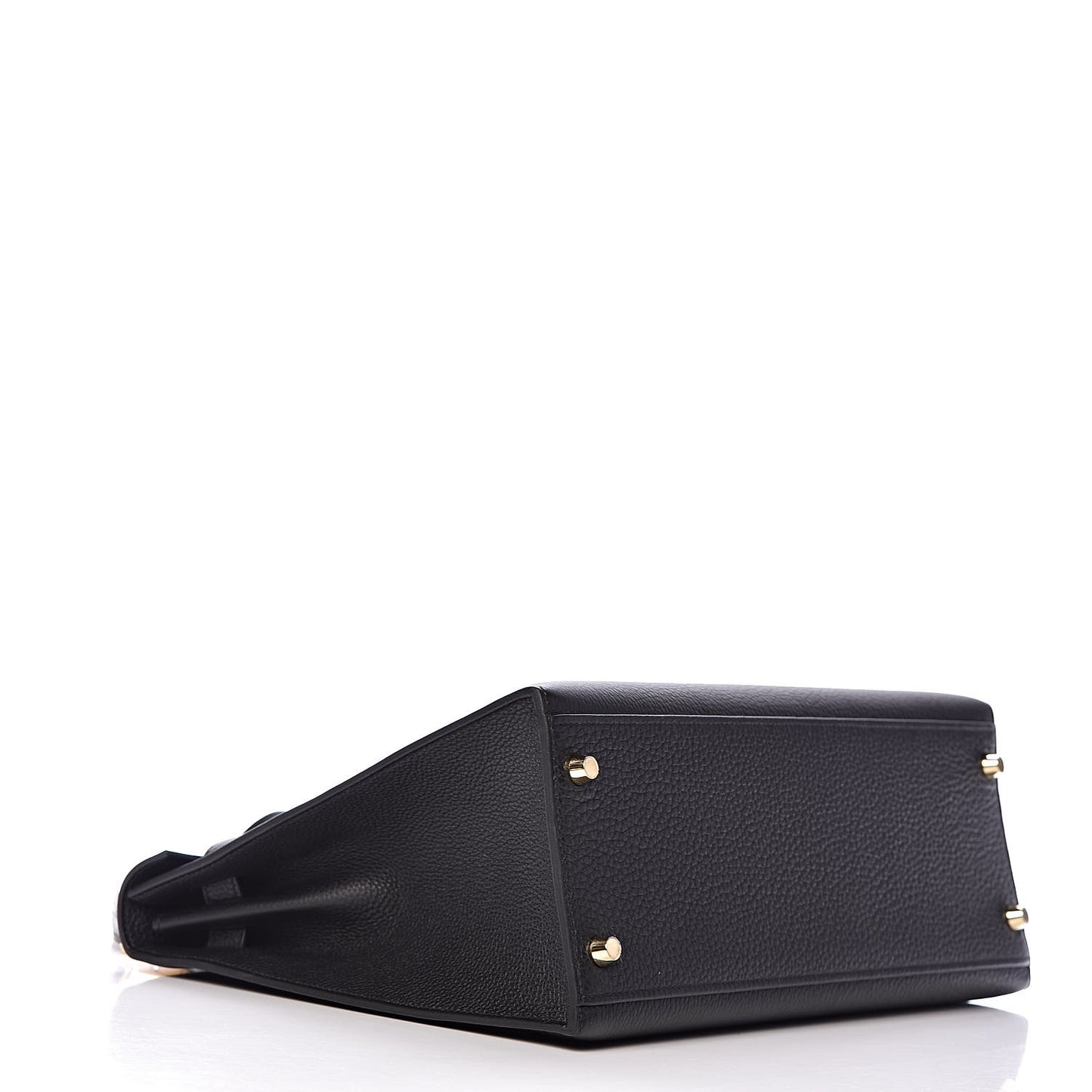 Togo Kelly Horseshoe Sellier 32 Black Vert Fonce