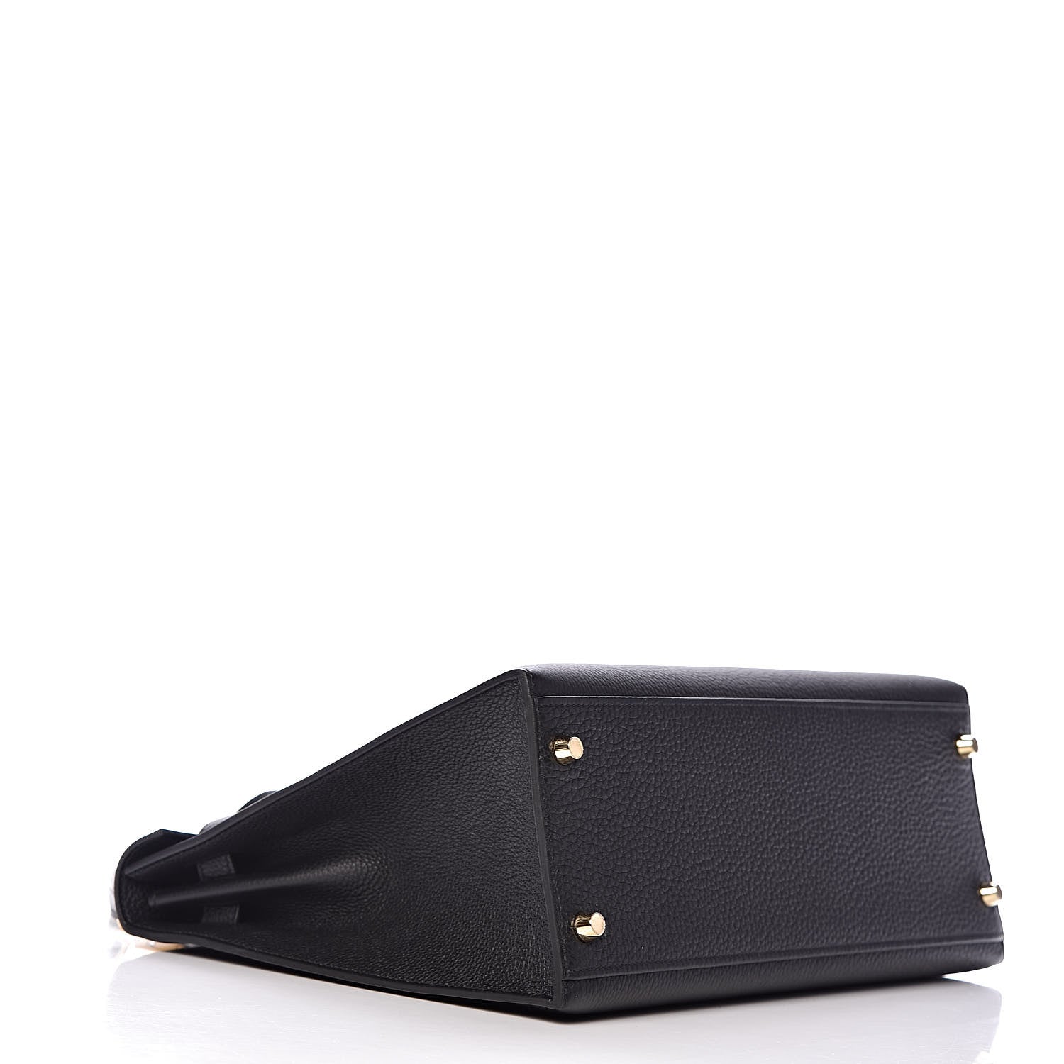 Hermes Togo Kelly Horseshoe Sellier 32 Black Vert Fonce 5 of 41