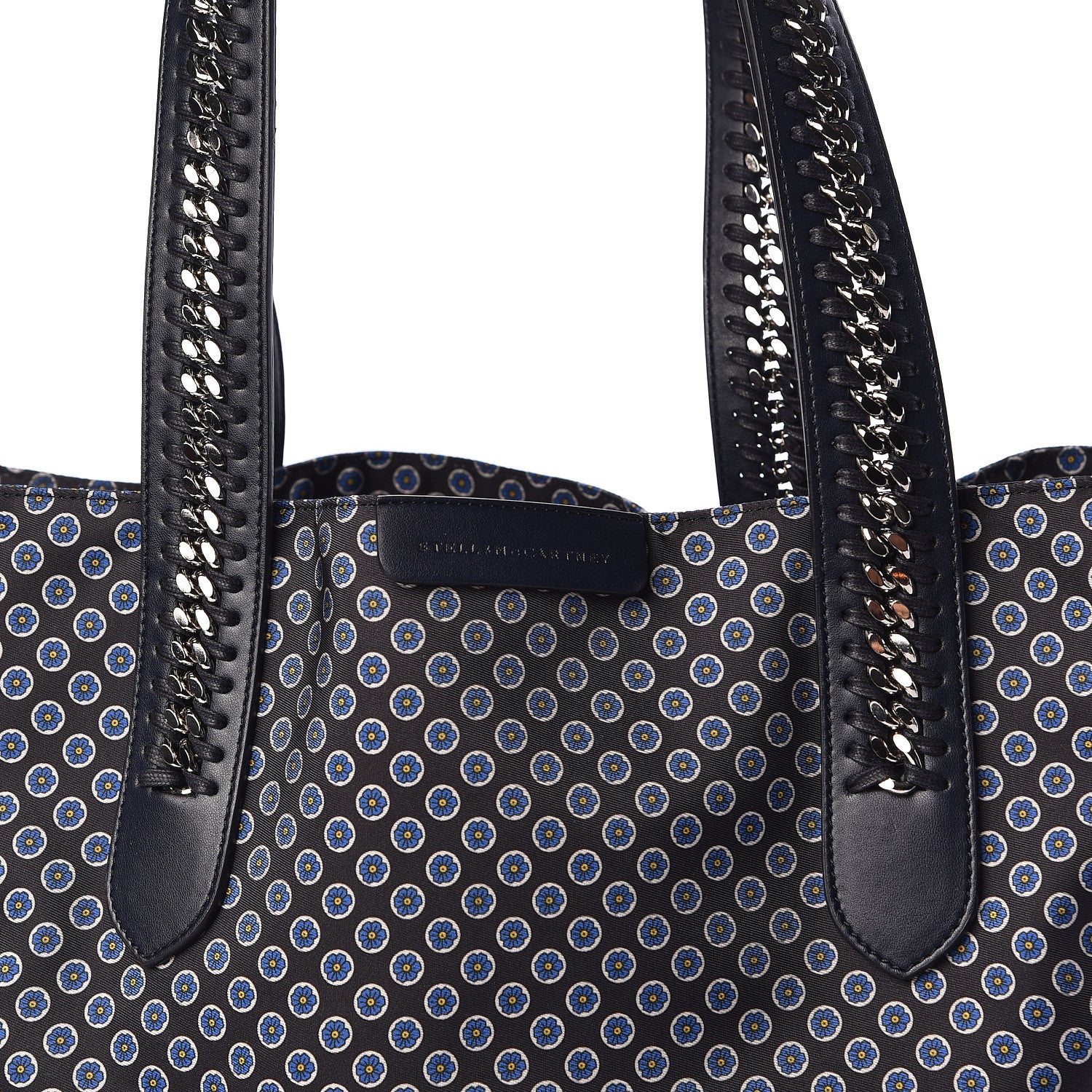 Stella McCartney Nylon Go Flower Print Falabella Tote Blue 9 of 9