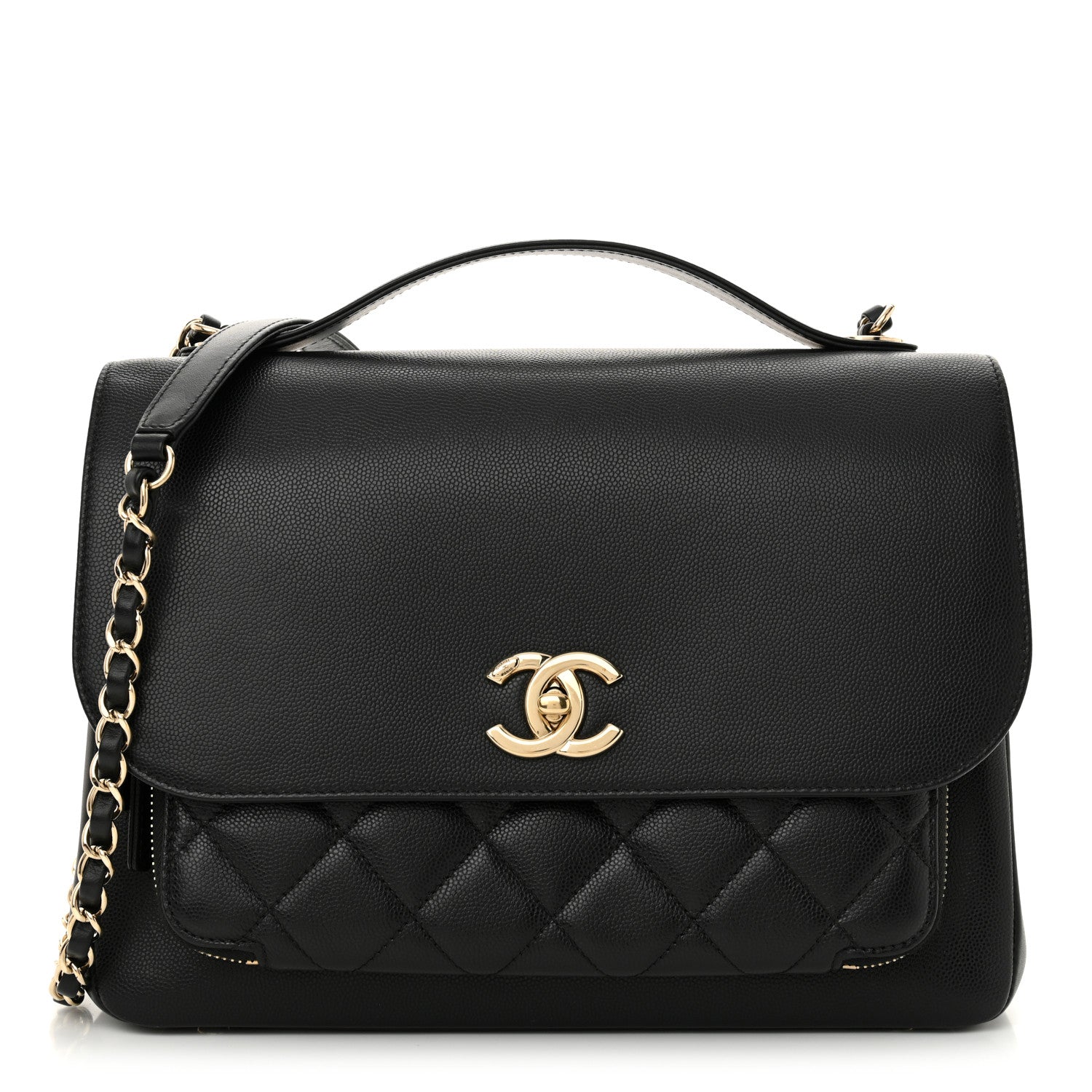 Chanel Caviar Quilted Large Business Affinity Flap Black 1 of 12