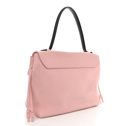 Louis Vuitton Calfskin Snakeskin Lockme MM Rose Ballerine 3 of 17